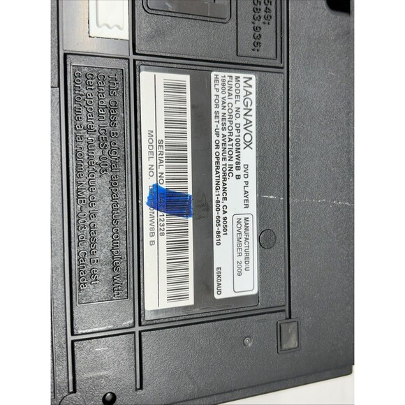 Magnavox DVD Player DP100MW8B w/ Remote - TESTED & WORKS! - Picture 10 of 11